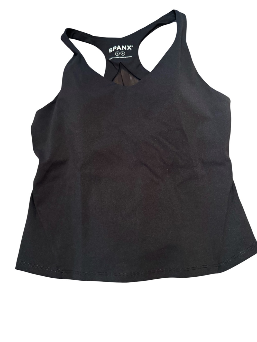 SPANX Black Active V-Neck Shelf Tank
